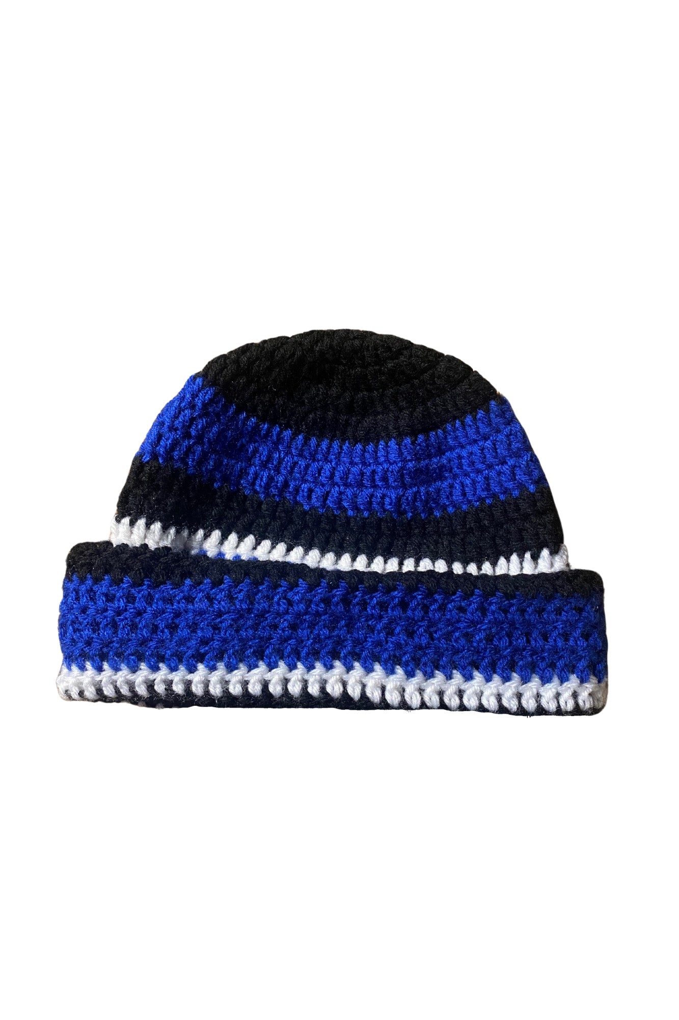 Black-Blue Skullie Mask / Beanie Hat