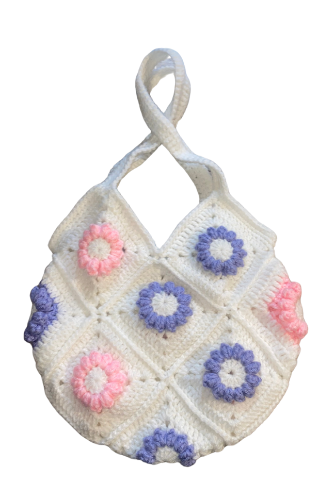 Small Crochet 3D Flower Purse